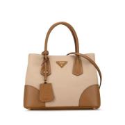 Prada Vintage Pre-owned Canvas prada-vskor Beige, Dam