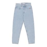 Amish Blekta Denim Straight Leg Jeans Blue, Herr