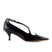 A. Bocca Svart Lackläder Pump Skor Black, Dam