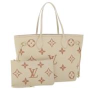 Louis Vuitton Vintage Pre-owned Laeder axelremsvskor Beige, Dam