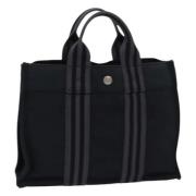 Hermès Vintage Pre-owned Canvas handvskor Black, Dam