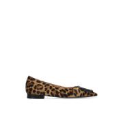 Bibi Lou Leopard Platta Skor Brun Brown, Dam