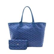 Goyard Vintage Pre-owned Belagd canvas axelremsvskor Blue, Dam