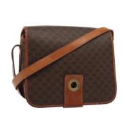 Celine Vintage Pre-owned Canvas axelremsvskor Brown, Dam