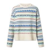 Nué Notes Elegant Crewneck Stickad Tröja Multicolor, Dam