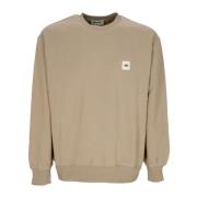 CAT Logo Crewneck Sweatshirt Lemon Pepper Beige, Herr