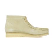 Clarks Lönn Mocka Wallabee Boot Beige, Herr