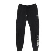 Nike Svart/Vit Fleece Tracksuit Byxor Sportkläder Black, Dam