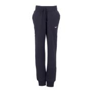 Nike Högmidjade Fleece Joggers Svart/vit Black, Dam