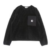 Carhartt Wip Svart Crewneck Sweatshirt med dragkedjeficka Black, Dam