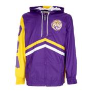 Mitchell & Ness LSU Tigers Windbreaker Full Zip Lila Purple, Herr