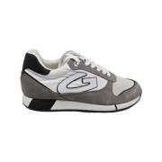 Alberto Guardiani Suede Nylon Sneakers Taupe White Multicolor, Herr