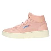 Autry Medalist Mid Lädersneakers Pink, Dam