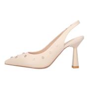 Emanuelle Vee Med klack beige Beige, Dam