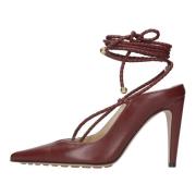 Bottega Veneta Med klack Bordeaux Red, Dam