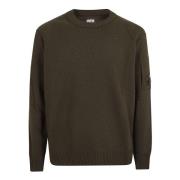 C.p. Company Grön Crew-Neck Sweater Aw24 Green, Herr