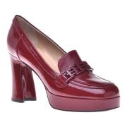 Baldinini Loafers in red naplak Red, Dam