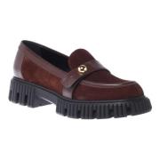 Baldinini Loafers in brown suede Brown, Dam