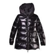 Baldinini Reversible parka in black nylon Black, Dam