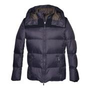 Baldinini Down jacket in blue nylon Blue, Herr