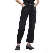 Gaëlle Paris Svarta Straight Jeans Fw24/25 Kollektion Black, Dam