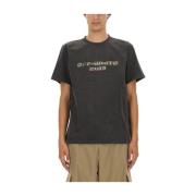 Off White Tryckt Bomull T-shirt Black, Herr