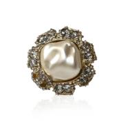 Chanel Vintage Pre-owned Tyg ringar White, Dam