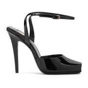 Saint Laurent Lackläder Svarta Pumps Black, Dam