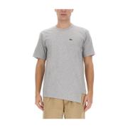 Comme des Garçons Bomull T-shirt Samarbeta med Lacoste Gray, Herr