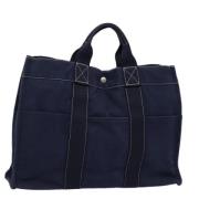 Hermès Vintage Pre-owned Canvas handvskor Blue, Dam