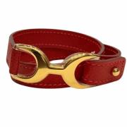 Hermès Vintage Pre-owned Laeder armband Red, Dam