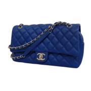 Chanel Vintage Pre-owned Laeder axelremsvskor Blue, Dam