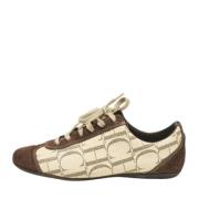 Carolina Herrera Pre-owned Pre-owned Belagd canvas sneakers Brown, Dam