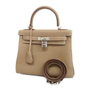 Hermès Vintage Pre-owned Laeder handvskor Beige, Dam