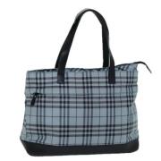 Burberry Vintage Pre-owned Nylon axelremsvskor Blue, Dam