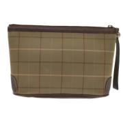 Burberry Vintage Pre-owned Canvas kuvertvskor Brown, Dam