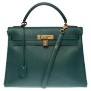 Hermès Vintage Pre-owned Laeder handvskor Green, Dam