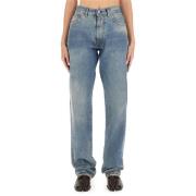 Maison Margiela Modern Loose-Fit Straight Jeans Blue, Dam