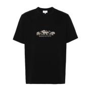 Maison Kitsuné Svart T-shirt & Polo Kollektion Aw24 Black, Herr