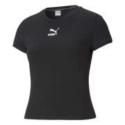 Puma Klassisk Figursydd T-shirt Black, Dam