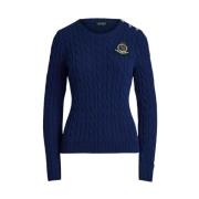 Ralph Lauren Stiligt Stickat Sortiment Blue, Dam