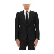 Dolce & Gabbana Elegant Shawl Krage Blazer Black, Herr