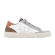 P448 Vita Sneakers med Orange Detaljer Multicolor, Herr