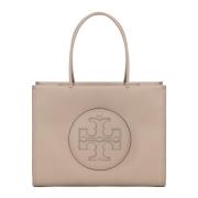 Tory Burch Logo-Appliqué Liten Toteväska Beige, Dam