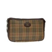 Burberry Vintage Pre-owned Canvas kuvertvskor Beige, Dam