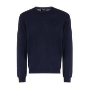 A.p.c. Matt Logo Tröja Blue, Herr