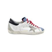 Golden Goose Vit Blå Superstar Sneakers för Män White, Herr