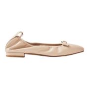 Alohas Freya Kräm Läder Ballet Flats Beige, Dam