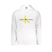 Calvin Klein Elegant broderad vit huva med logotyp White, Herr