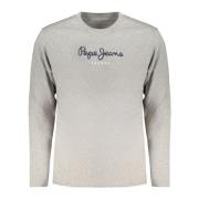 Pepe Jeans Kortärmad bomullst-shirt med logotyptryck Gray, Herr